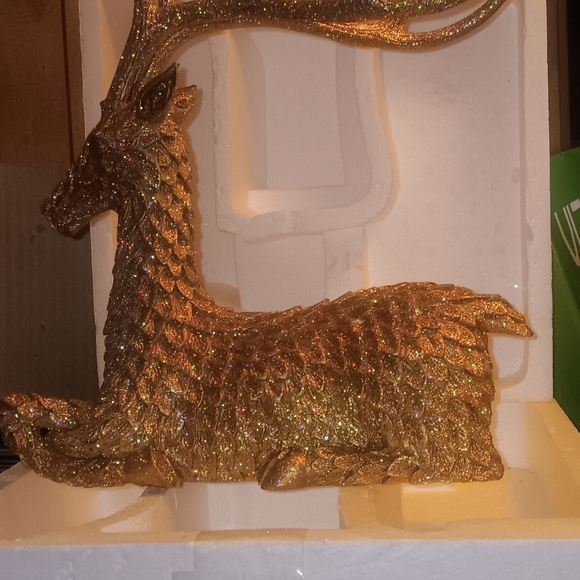 NEW!!! VINTAGE DEPT 56 GLITTERED REINDEER. - Picture 2 of 14